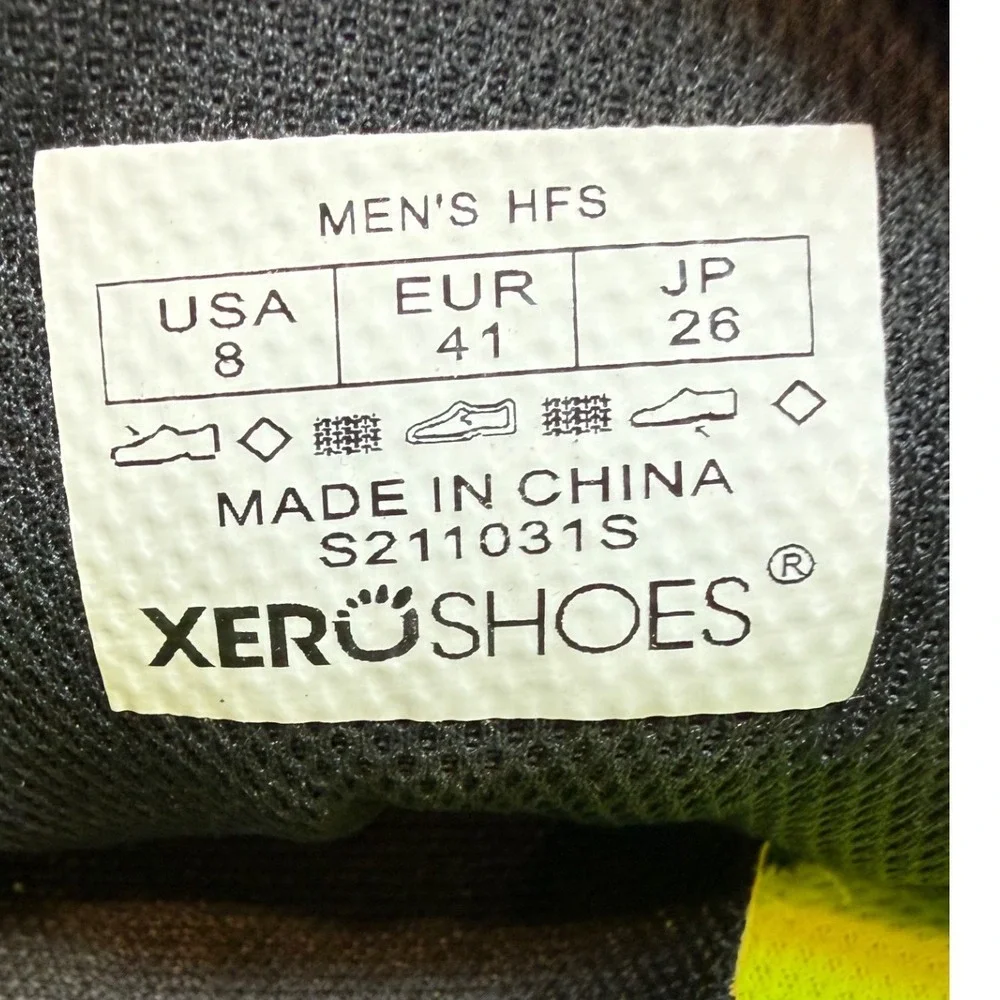 Xero Shoes HFS Mens 8 Blue Black Neon Minimalist Barefoot Road Running Sneakers